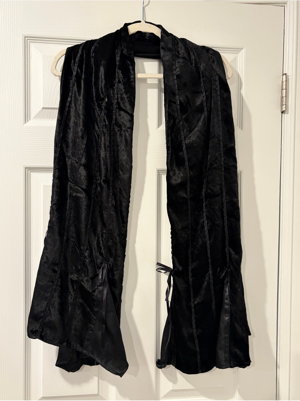 Black Long Velvet Shawl Scarf